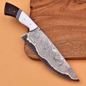 Cuchillo de Cocina Multiusos de Diseño con Patrón de Damasco de Cobre, Acabado Artístico para Aventuras y Viajes - Product Image 4