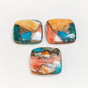 Turquesa Cobre Ostra Calidad AAA, Cabujón Cuadrado 20*20 mm, Gema 100% NATURAL para Fabricación de Joyas a Precio Mayorista - Product Image 1