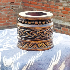 Soporte de vela redondo duradero ecológico hecho a mano de madera, soporte de candelita, decoración de Mesa para el hogar, centro de mesa - Product Image 5