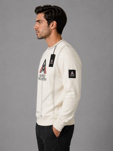Sweat-shirt à col rond pour homme Aliroz Industry, coupe classique, en coton tricoté, respirant, manches longues, très demandé - Product Image 5