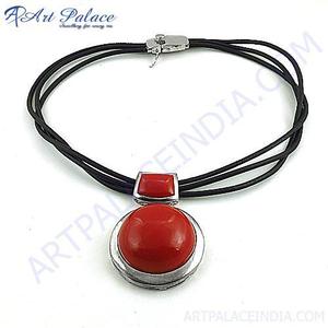 Collier Argent Corail Synthétique Nouveau Design Colliers Mode - Product Image 2