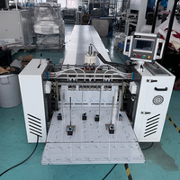 Machine de collage et de scellage de boîtes rigides tout-en-un à servomoteurs, 40-100 boîtes/min, avec flux de travail automatisé pour le traitement des cartons