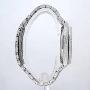 Montre mécanique de luxe à bracelet rond sertie de diamants Moissanite, édition limitée, pour la mode Hip Hop et streetwear - Product Image 5