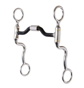 Mors à double articulation en acier inoxydable, confortable et réactif pour les activités équestres, réutilisable - Product Image 1