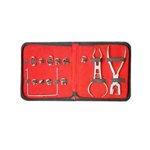 Kit de Dique de Goma Manual de Acero con 12 Pinzas Dentales y Pinza Perforadora de Marco de Hosanna Surgical - Product Image 2