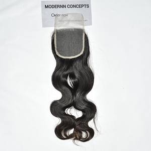 Extensions de cheveux humains naturels 4x4 Bodywave, vierges, non traités, Remy, de temple indien, cuticules alignées, double trame machine, à clipser - Product Image 1