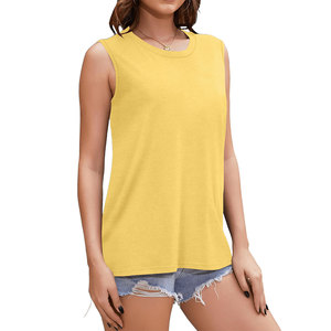 Débardeur pour femme, service OEM, léger, impression personnalisée, polyester et coton, pour la salle de sport, l'entraînement quotidien et la remise en forme - Product Image 1