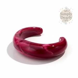 Bracelets Joncs Ronds en Résine Simply Dearly, Bijoux Fantaisie Multicolores Faits Main, Accessoires Tendance - Product Image 3