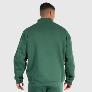 Sweat-shirt demi-zip épais 400 g/m² pour homme, coupe ample, col quart-zip, idéal pour les marques de streetwear, personnalisable avec logo - Product Image 4