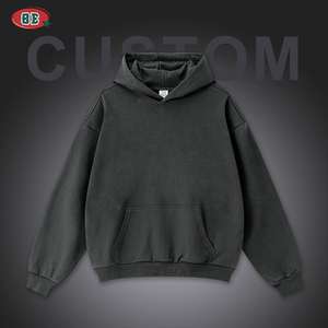 เสื้อฮู้ดดี้ OEM ผู้ชาย สตรีทแวร์ ฮิปฮอป ทรงปกติ คุณภาพสูง แบบเรียบ ปักลาย วินเทจ ผ้าโมดอล สำหรับสวมหัว - Product Image 6