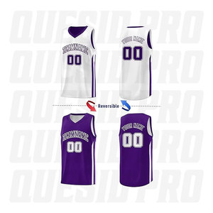 Maillot de basket-ball personnalisé au design tendance, en mesh respirant, vêtements de sport pour hommes avec sublimation et broderie - Product Image 3