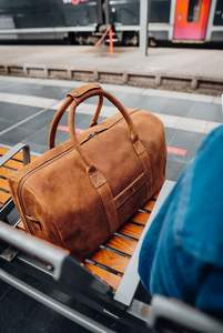 Sac de voyage en cuir de style vintage - Product Image 2