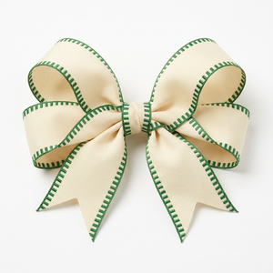 Manufacturer Supplier 25mm Ivory Cream Green Pleated Edge Grosgrain <b>Ribbon</b> for Christmas Wedding Favors Cake Boxes Decor - Product Image 3