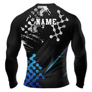 Rashguard de compression sur mesure en tissu extensible sublimé Spandex/Nylon respirant à séchage rapide – Créez votre propre design - Product Image 6