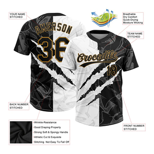 Maillots de baseball OEM de haute qualité en gros, chemises à deux boutons, nom et numéro personnalisés, logo, maillot de softball pour hommes - Product Image 5