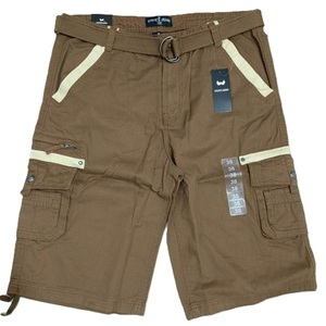 Shorts cargo multicolores pour hommes, 100 % coton twill, personnalisés, 10 pièces, avec ceinture et plusieurs poches, fournisseur du Bangladesh. - Product Image 3
