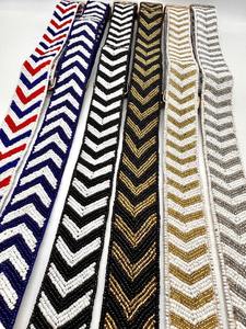 Sangles de sac perlées avec motifs brodés personnalisés, commande en gros, pièces et accessoires pour sacs fourre-tout et sacs à main - Product Image 6