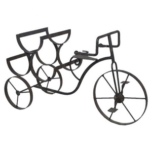 Elegant Decorative Metal Wine <b>Rack</b> Durable Iron Design Waterproof Classic/Modern Style for Home Bar <b>Kitchen</b> Beverage <b>Storage</b> - Product Image 3