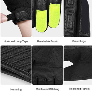 ถุงมือมอเตอร์ไซค์หนังแท้ คุณภาพสูง ขายดีที่สุด สำหรับความปลอดภัยของมือ - Product Image 3