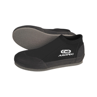 Bottes de plongée Aropec à coupe basse en néoprène antidérapantes avec semelle épaisse en feutre noir pour les sports nautiques, la plongée et le snorkeling