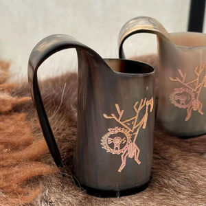 Viking-Inspired Natural Horn Mug Luxury Modern Design Handmade Eco-friendly Organic Material Perfect Drinking - Product Image 4
