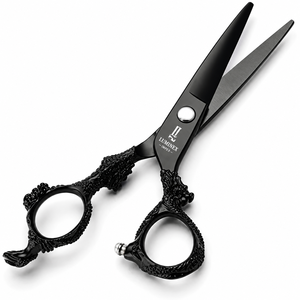 NYBL-55 5.5inch Straight <b>Left</b>-<b>handed</b> <b>Scissors</b> JAPAN 440C Sharp 58-59HRC Hardness Stainless Steel Handle Barber Shears Hair 28 - Product Image 4