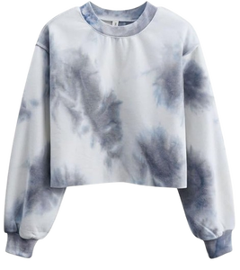 OEM ODM Wholesale Girls' Printed Cropped Short Sleeve Fleece Waterproof Breathable Sweatshirt Oversized Casual Pullover <b>Crop</b> <b>Top</b> - Product Image 6