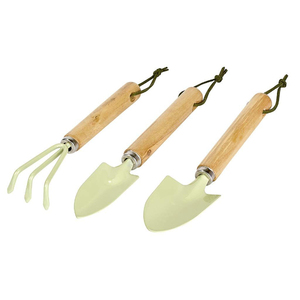 Ensemble d'outils de jardinage avec manche en bois, truelle, cultivateur en acier pour la plantation, l'aération du sol et l'entretien des plantes - Product Image 5