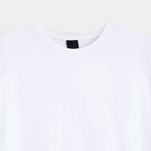 T-shirt décontracté pour homme, blanc, 100% coton, anti-rides, manches courtes, col rond, coupe classique - Product Image 4