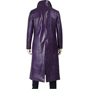 Manteau d'hiver long pour homme en cuir de crocodile véritable de haute qualité avec doublure en soie - Product Image 5