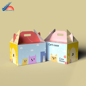 กล่องเค้กพิมพ์ลายคุณภาพสูง |   กล่องกระดาษแข็งแบบมีหูหิ้ว - Product Image 4