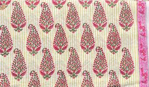 Elegant Block Printed Cotton Fabric Eco Friendly Reusable Floral Custom Print Hand Block print Fabric Bulk Order Supplier - Product Image 5