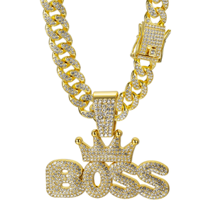 Bijoux Hip Hop en gros : Couronne pour pendentif, Chaîne cubaine en argent 925 avec Moissanite, Accessoires masculins de luxe certifiés IGI pour Hipster - Product Image 2