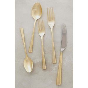 Couverts de mariage de la meilleure qualité, acier inoxydable de luxe, finition argentée de qualité supérieure, longue poignée ronde moderne - Product Image 4