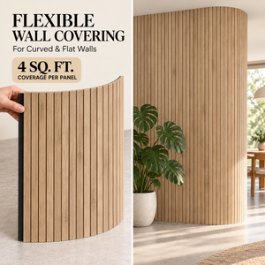Paneles de Pared de Madera Maciza Minimalistas Modernos con Diseño de Rayas 3D para Decoración Interior de Baños y Almacenes - Product Image 3