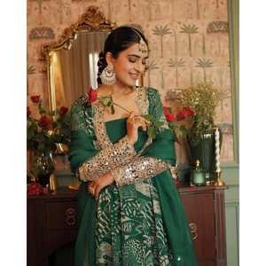 Robes de soirée de créateur Tenue de soirée élégante avec paillettes de broderie miroir véritable et codage de travail - Product Image 6