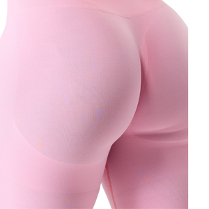 Leggings sin costuras de talle alto para mujer, color rosa, de alta elasticidad, para yoga, entrenamiento, gimnasio, fitness, control de abdomen, ropa deportiva, uso diario, ajuste profesional, suaves - Product Image 5