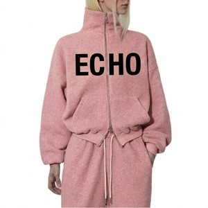 Ensemble de survêtement en molleton de coton haut de gamme pour femme, avec sweat à capuche à double fermeture éclair et pantalon de jogging, confort de luxe - Product Image 5