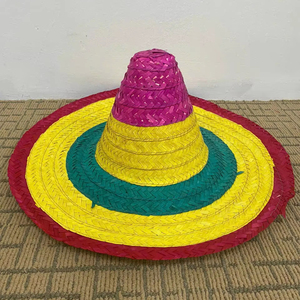 Fabricación de sombreros de paja con bordado a mano y logotipo de estilo mexicano para uso casual, fiestas, bodas, diario, verano, playa, negocios, unisex. - Product Image 1