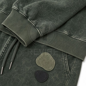 Nuevo Conjunto Deportivo Informal con Capucha, Apliques Bordados, 100% Algodón, Material Duradero, Ajuste Cómodo - Product Image 6