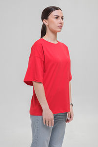 Camisetas de Alta Calidad para Mujer en Color Rojo, Hechas de Algodón, Camisetas Casuales para Dama, Camisetas de Manga Corta Extra Grandes, Prendas Exteriores Ligeras - Product Image 4