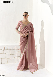 ส่าหรีสำหรับเจ้าสาวเสื้อส่าหรีผ้าไหมพร้อมเสื้อตัวส่าหรีสไตล์อินเดีย - Product Image 5