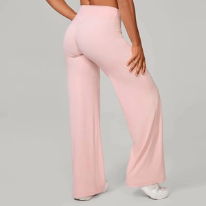 Leggings vierges pour femmes, direct usine, extensibles dans les 4 sens, pantalons de yoga à jambe large, bas de sport, conception personnalisée - Product Image 6