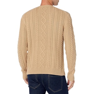 Women's Nylon/Acrylic Crew Neck <b>Cardigan</b> Geometric Cable Knit Pattern Full Sleeves Wool Liner Anti-Pilling Quick Dry Front - Product Image 3