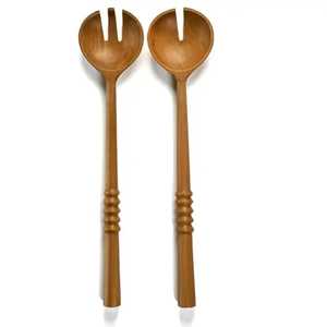 Best Finished Wooden Cutlery Set Premium Quality Classic Design Eco-Friendly Salad <b>Serving</b> <b>Spoon</b> for Best Price Export Quality - Product Image 4