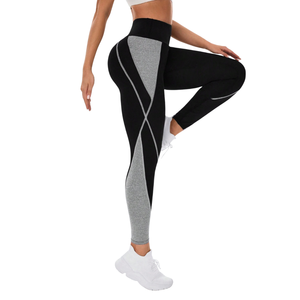 Womens High Waist Color Block Fitness <b>Leggings</b> with Phone Pocket Stretch Yoga Running Gym Workout Training Activewear Pants - Product Image 3