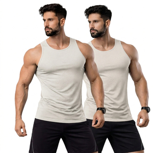 <b>Men</b> Quick Dry Gym Tank Top Sleeveless Workout Shirt Breathable Fitness <b>Vest</b> Running <b>Training</b> Sports Active Wear Soft Stretch - Product Image 2