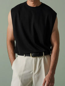 Débardeur à capuche pour homme 2026 – Maillot de sport sans manches, style stringer, vêtement de mode pour musculation, débardeur de fitness 100 % coton - Product Image 5