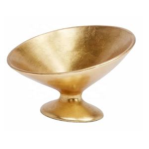 Tazón Decorativo para Servir Chocolate, Moderno, Pulido en Oro, de Aluminio, para Mesa de Comedor, Hogar, Hotel y Restaurante - Product Image 3