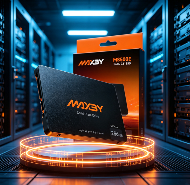 Maxby MS500E 256GB 128GB 2.5 Inch SATA III SSD Internal Hard Drive Silent Shockproof for PC Desktop Notebook Laptop